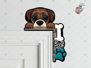 Boxer Peeking Corner Sitter Design