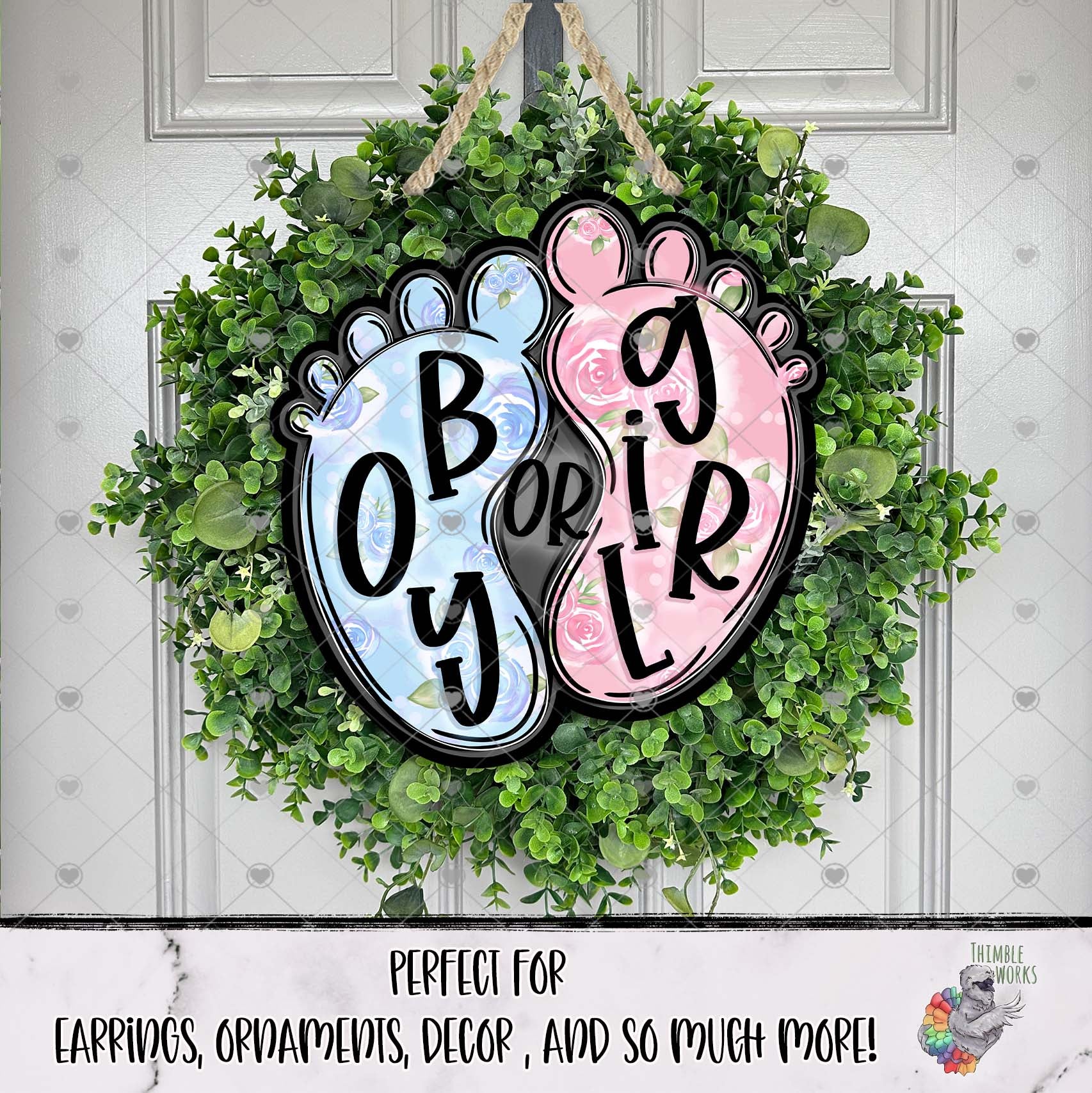 Boy or Girl Baby Feet Design