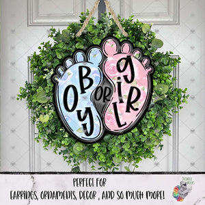 Boy or Girl Baby Feet Design