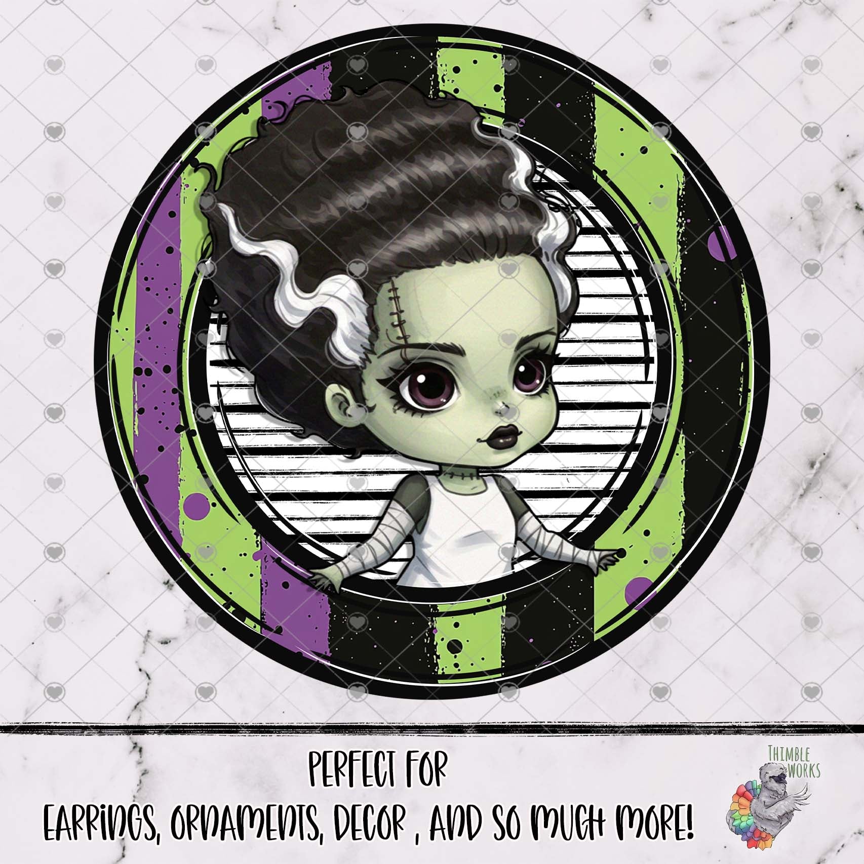 Bride Halloween Mugshot Round Design
