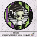 Load image into Gallery viewer, Bride Halloween Mugshot Round Design
