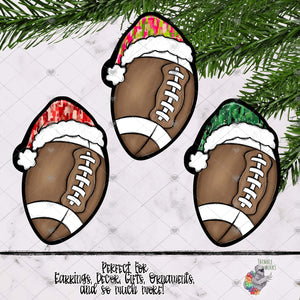 Brushstroke Santa Hat Football Design Bundle