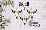 Load image into Gallery viewer, Boho Bull Skull Design Bundle
