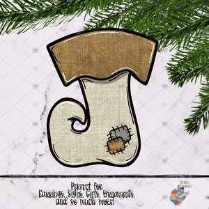 Burlap Elf Stocking Design