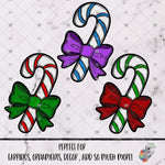 Load image into Gallery viewer, Candy Cane with Bow Design
