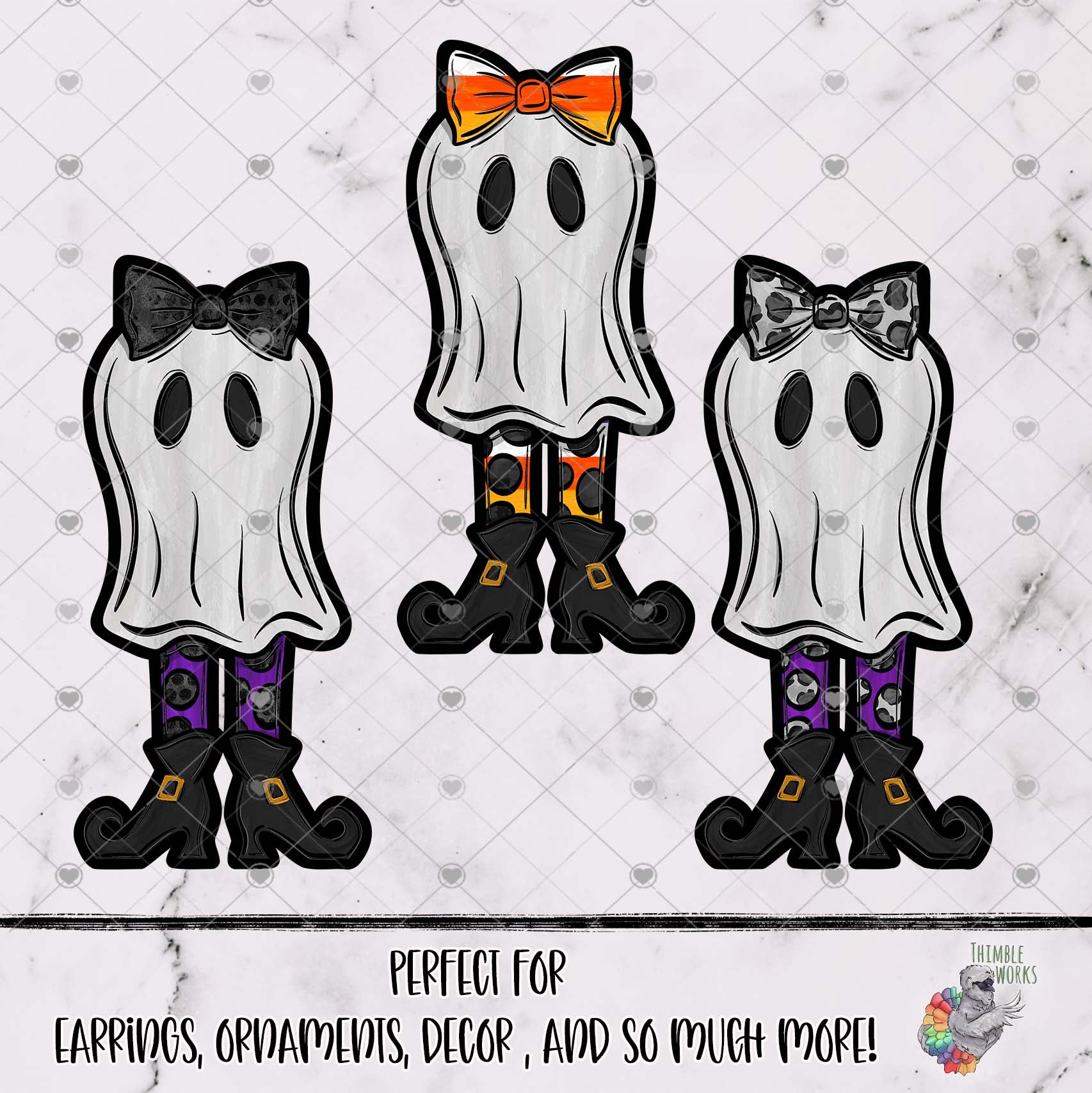 Cute Ghost with Legs Design Bundle