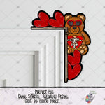Load image into Gallery viewer, Red Heart Teddy Corner Sitter Design
