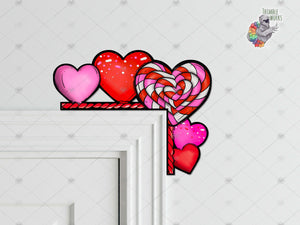 Candy Heart Over the Door Sitter Sublimation Design