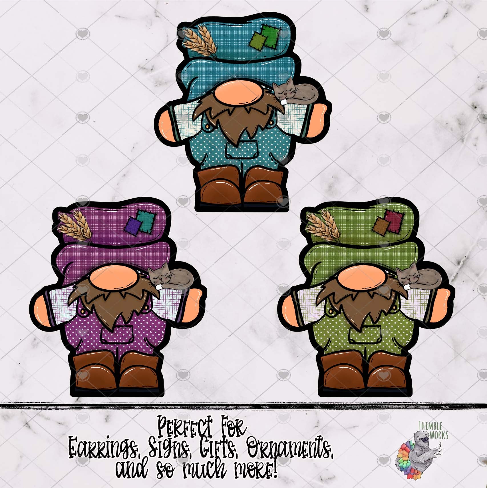 Polka Dot Scarecrow Gnome Design Bundle