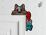 Load image into Gallery viewer, Cattle Dog Peeking Over the Door Sitter Sublimation Design
