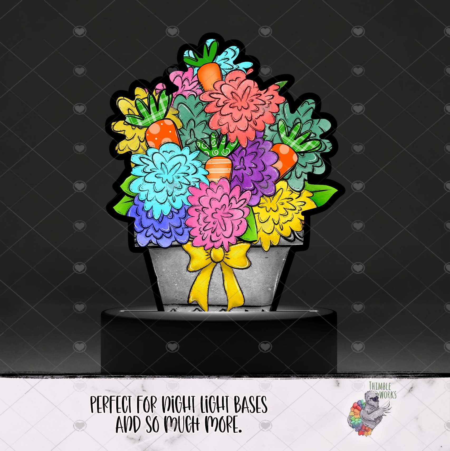 Carrot Easter Flowerpot Light Base Design