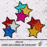 Load image into Gallery viewer, Checkered Trio Star Design Bundle
