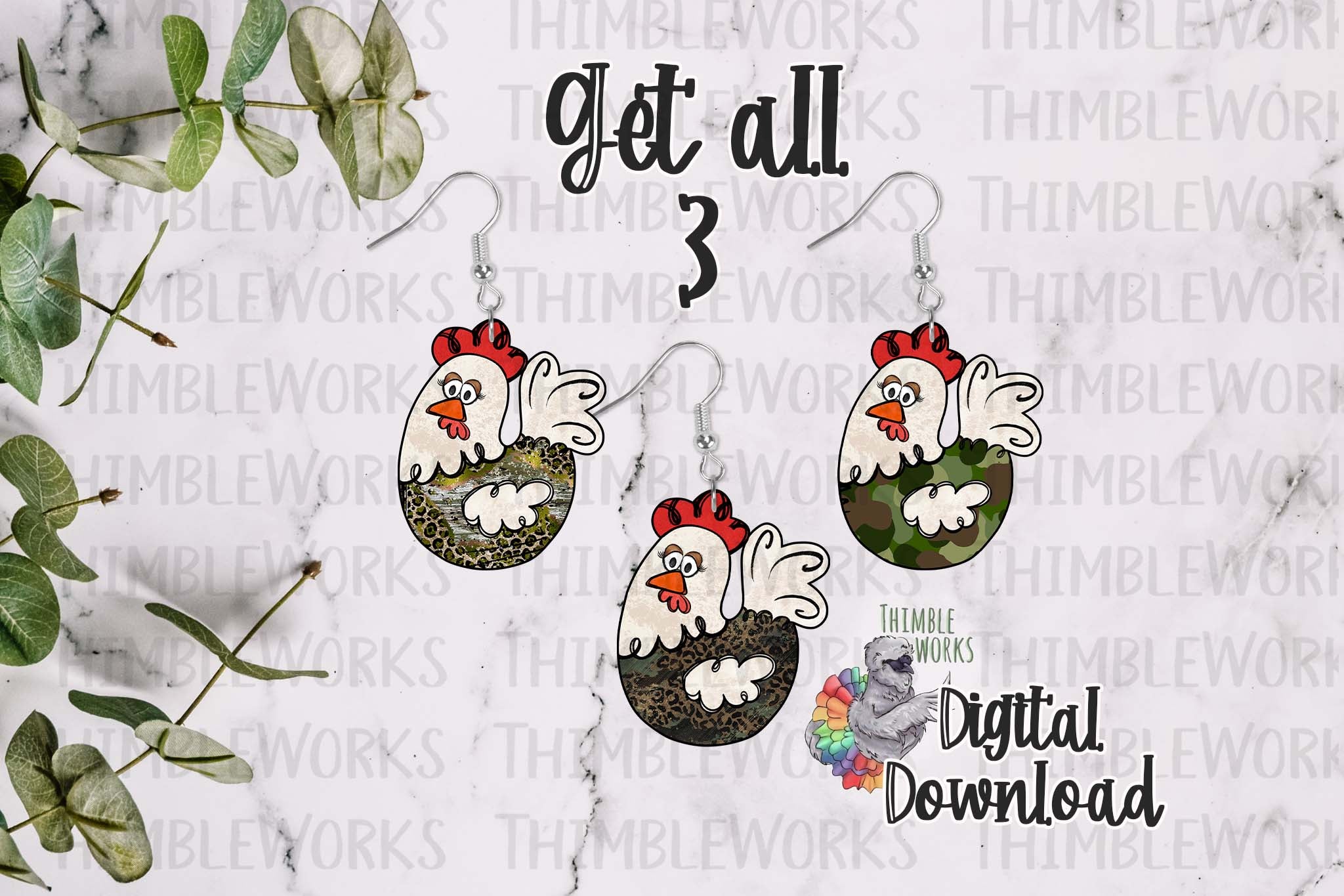 Camo Chickens Design Bundle