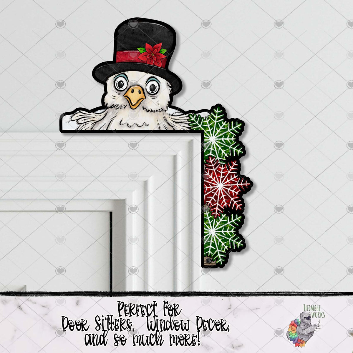 Chicken Snowflake Corner Sitter Design – ThimbleWorks