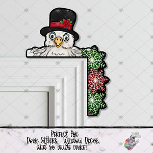 Chicken Snowflake Corner Sitter Design