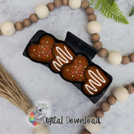 Load image into Gallery viewer, Chocolates Valentine&#39;s Day Heart Hair Clip Sublimation Design
