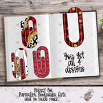 Load image into Gallery viewer, Christmas Glitter Plaid Paperclip Design Bundle
