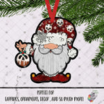 Load image into Gallery viewer, Gothic Skull Christmas Gnome with Bulb Design
