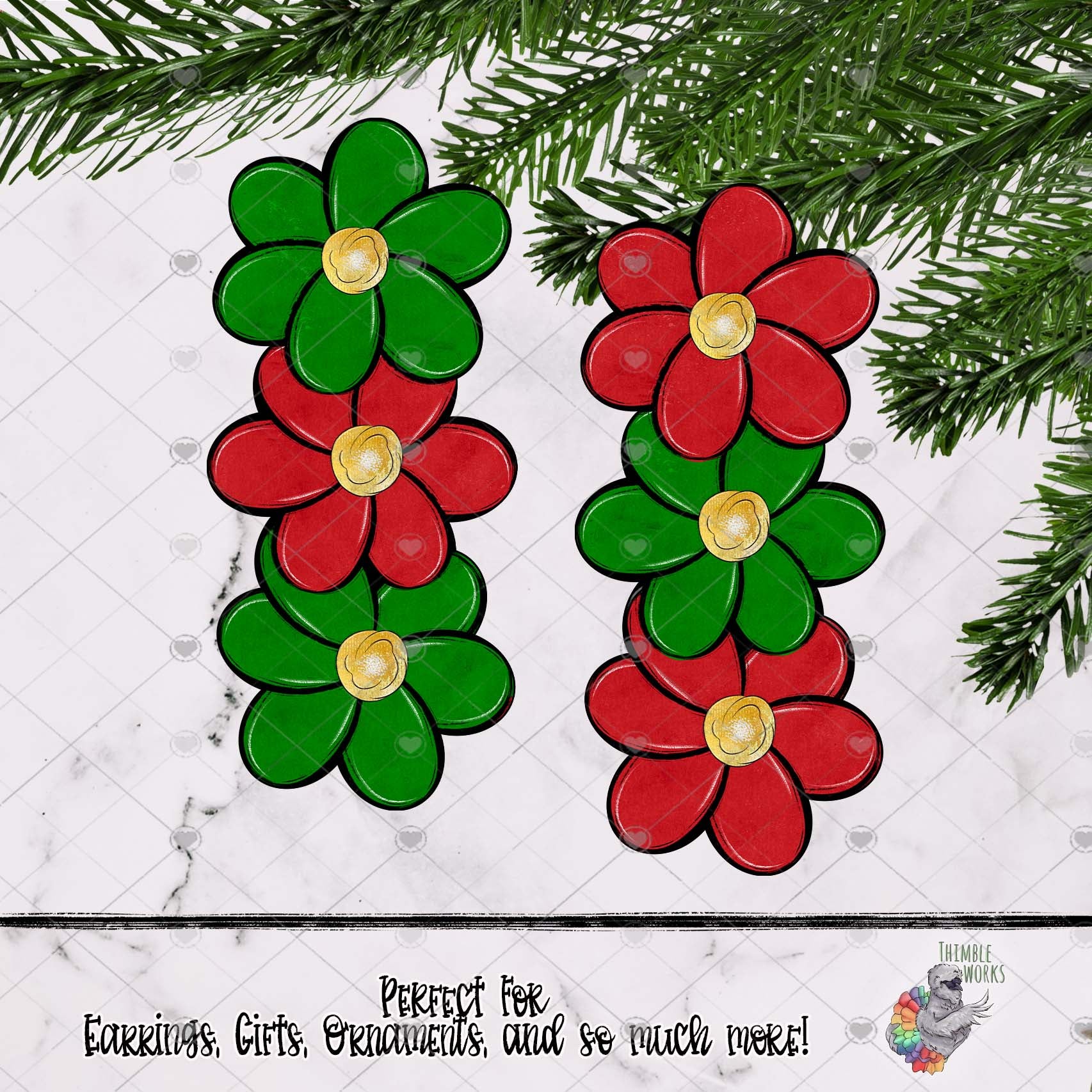 Christmas Three Flower Design