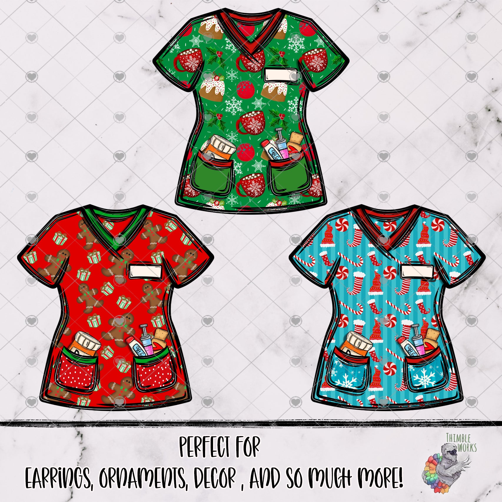 Christmas Scrub Top Design