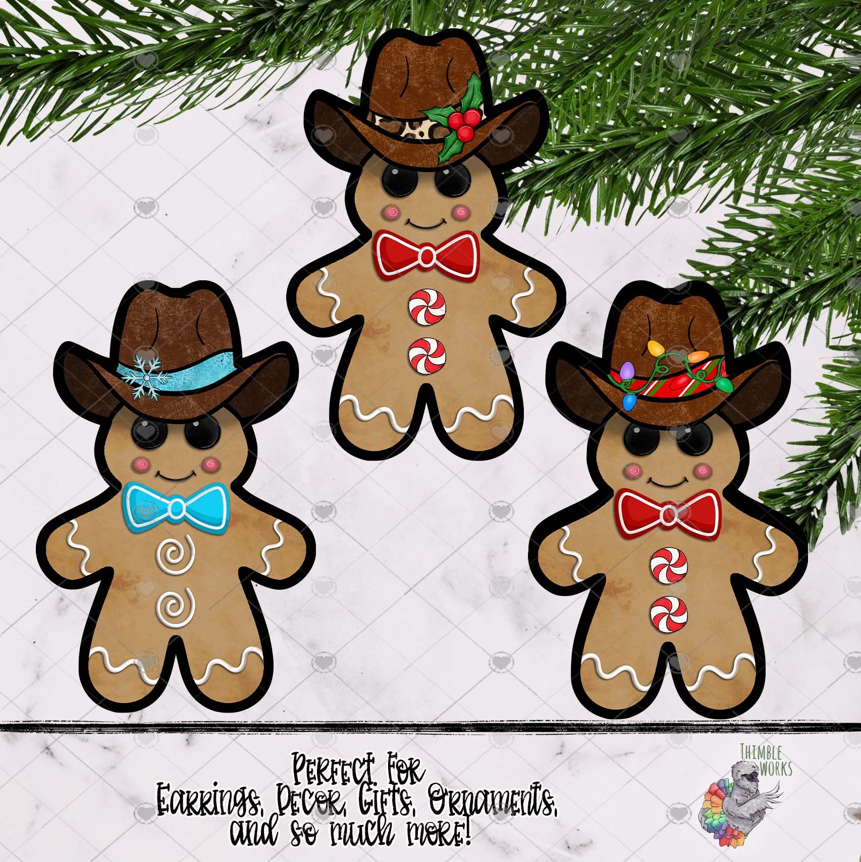 Christmas Cowboy Gingerbread Design Bundle