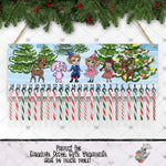 Load image into Gallery viewer, Classic Christmas Candy Cane Countdown Design
