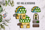 Load image into Gallery viewer, Leprechaun Clover Patch Interchangeable Mushroom Design
