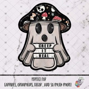 Creep It Real Mushroom Ghost Design