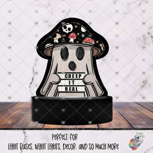 Creep It Real Mushroom Ghost Light Base Design