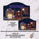 Load image into Gallery viewer, Halloween Plaque Decor Sublimation Design
