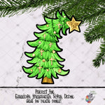 Load image into Gallery viewer, Cross Whimsical Christmas Tree Design
