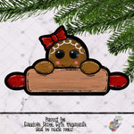 Load image into Gallery viewer, Curly Hair Gingerbread Girl with Rolling Pin Design
