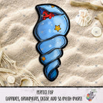 Load image into Gallery viewer, Kawaii Crab Blue Seashell Design
