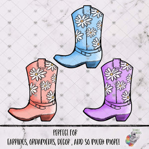 Daisy Cowboy Boot Design Bundle