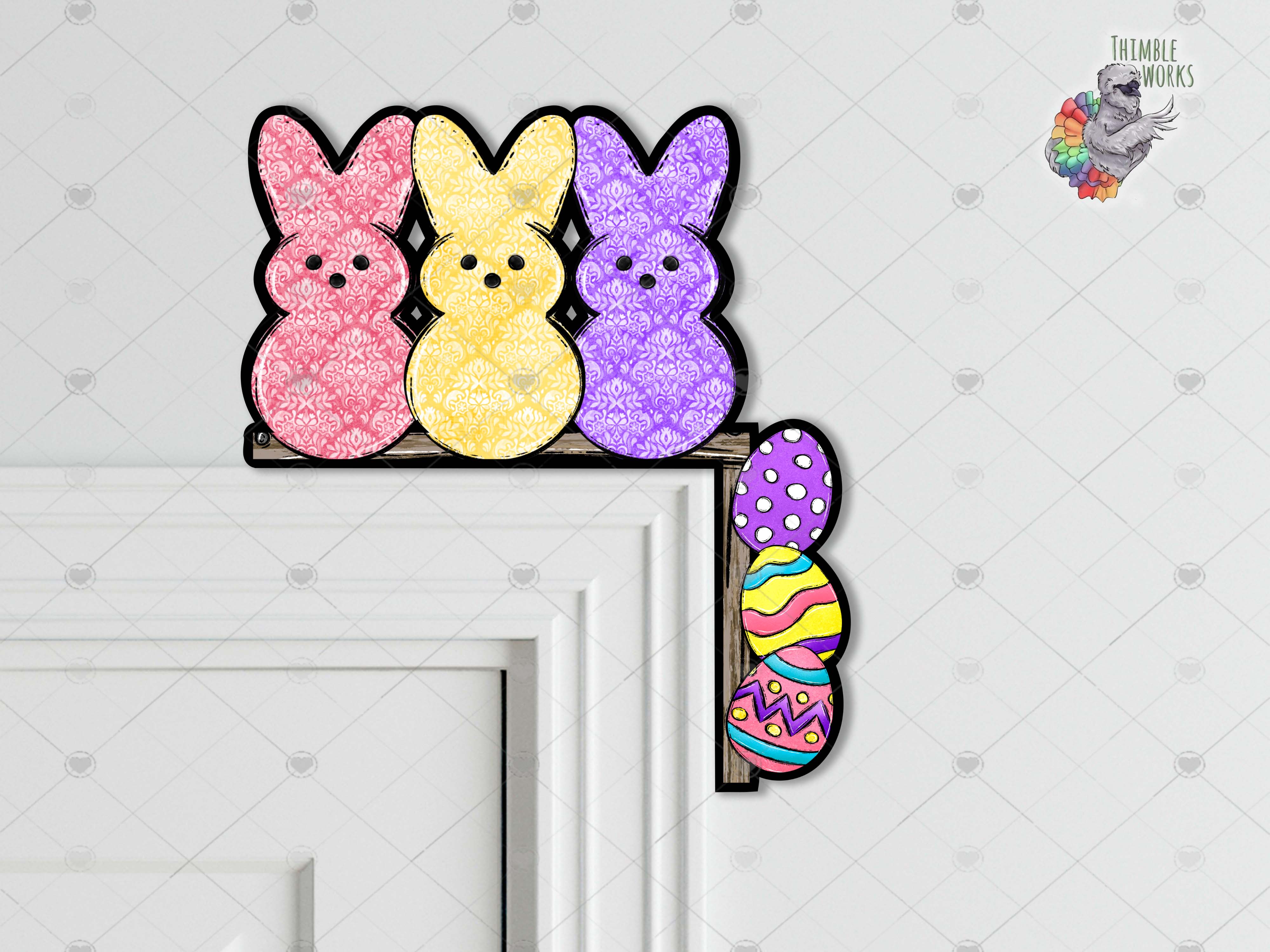 Easter Bunny Over the Door Sitter Sublimation Design