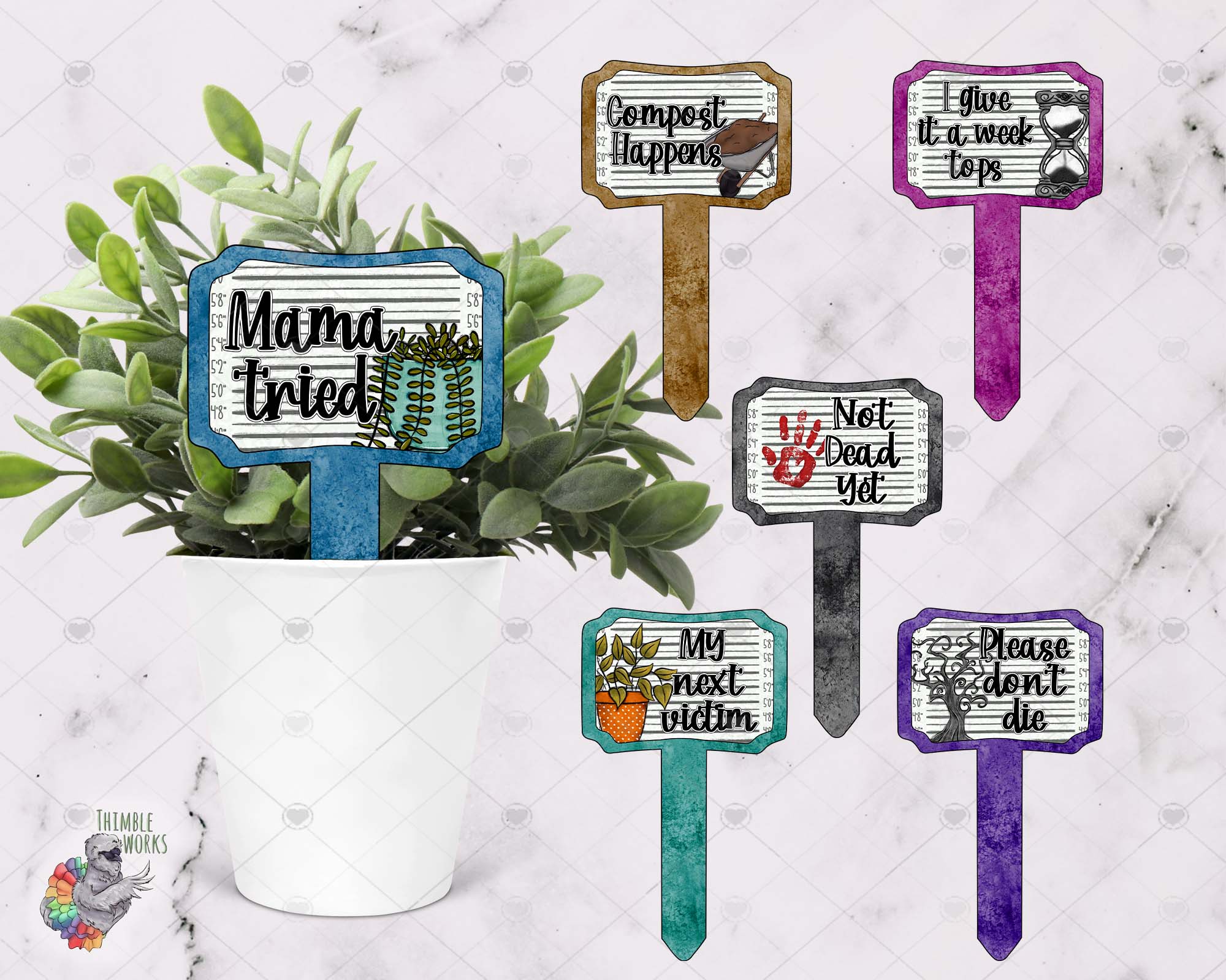 Dark Humor Garden Stake Design Bundle