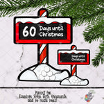 Load image into Gallery viewer, Days Until Christmas Snow Sign Design
