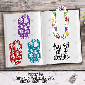 Dog Paw Paperclip Design Bundle