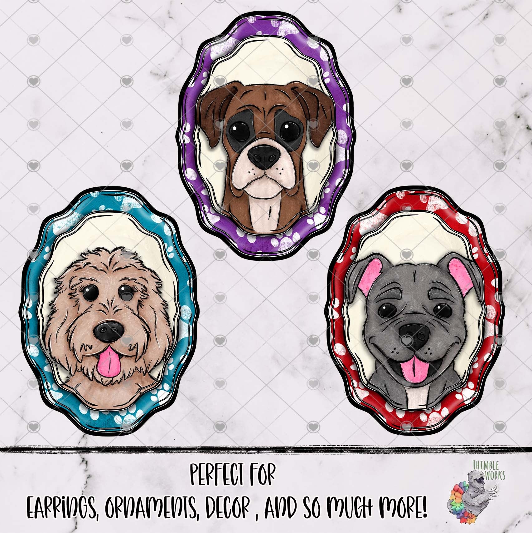 Dog Oval Frame Design Bundle
