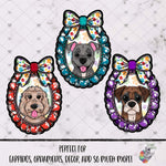 Load image into Gallery viewer, Dog Portrait Scalloped Oval with Bow Design Bundle
