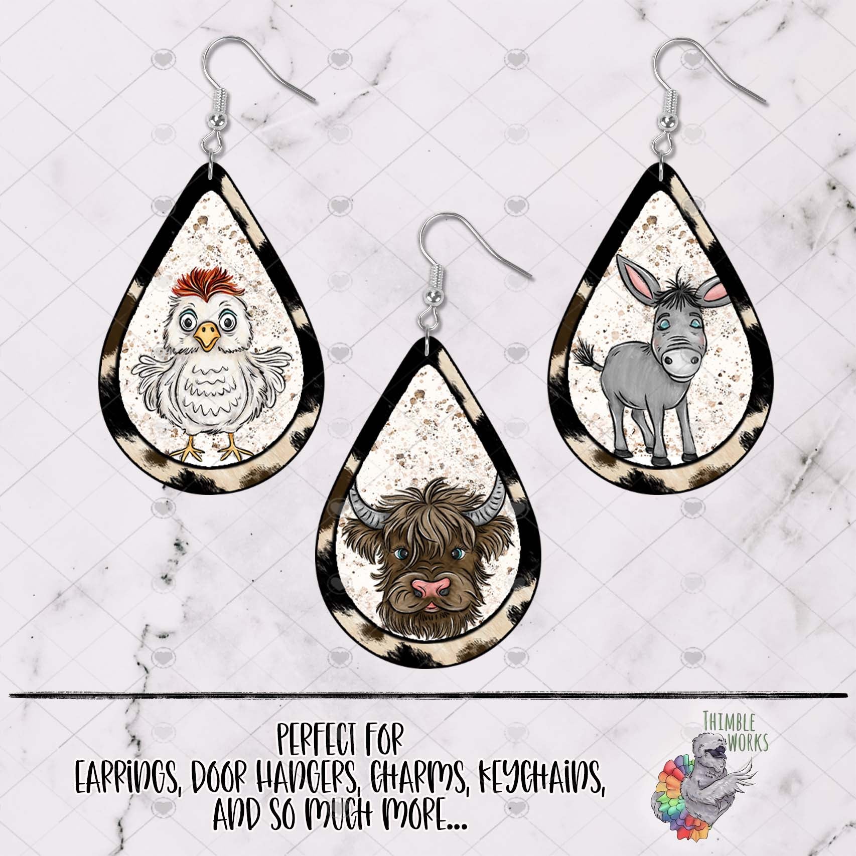 Farm Animals Teardrop Design Bundle