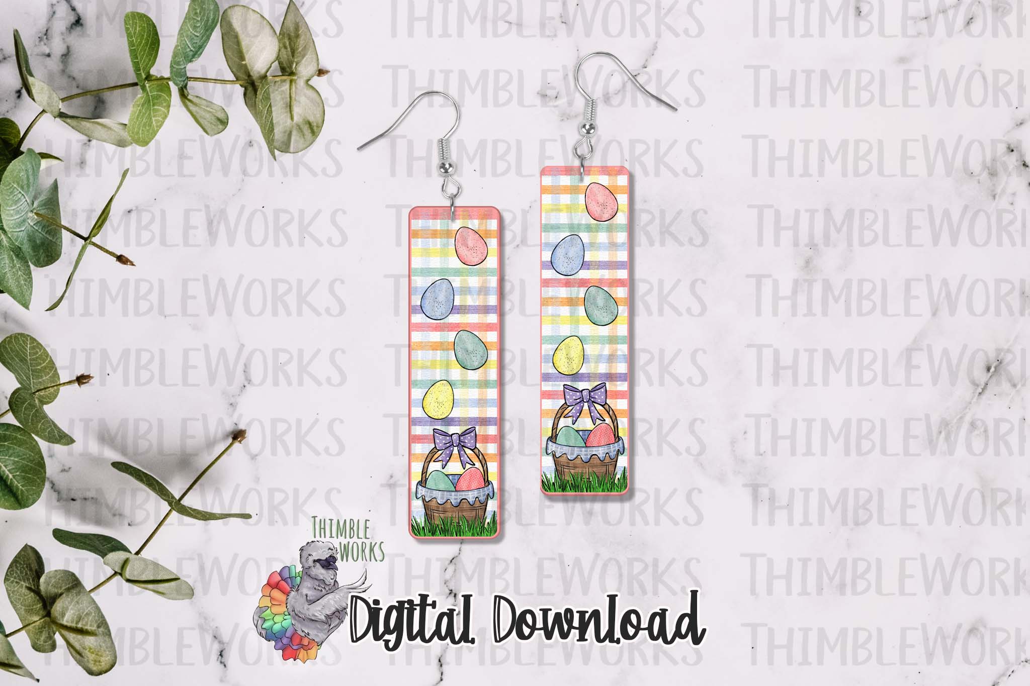 Easter Rectangle Bar Sublimation Design