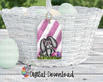 Load image into Gallery viewer, Pink Easter Bunny Tag Sublimation Design
