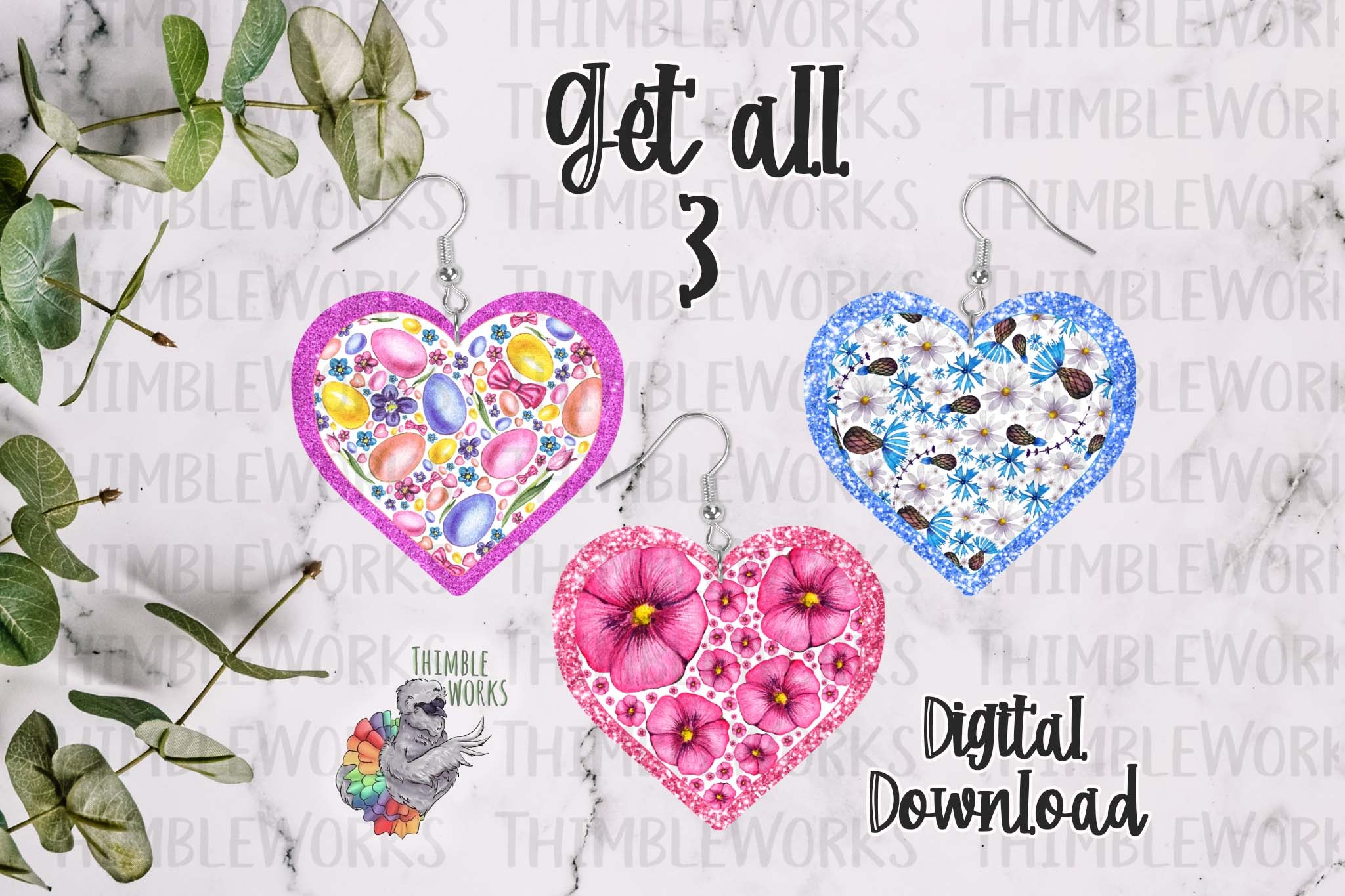 Easter Hearts Design Bundle