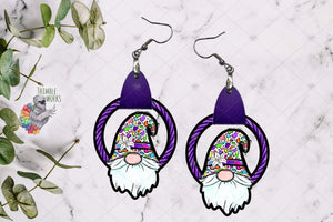 Easter Gnome Leather Earring Design