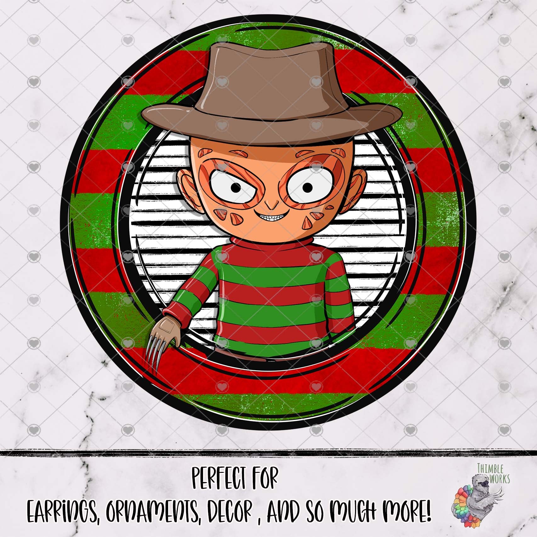 Nightmare Halloween Mugshot Round Design