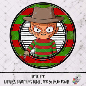 Nightmare Halloween Mugshot Round Design