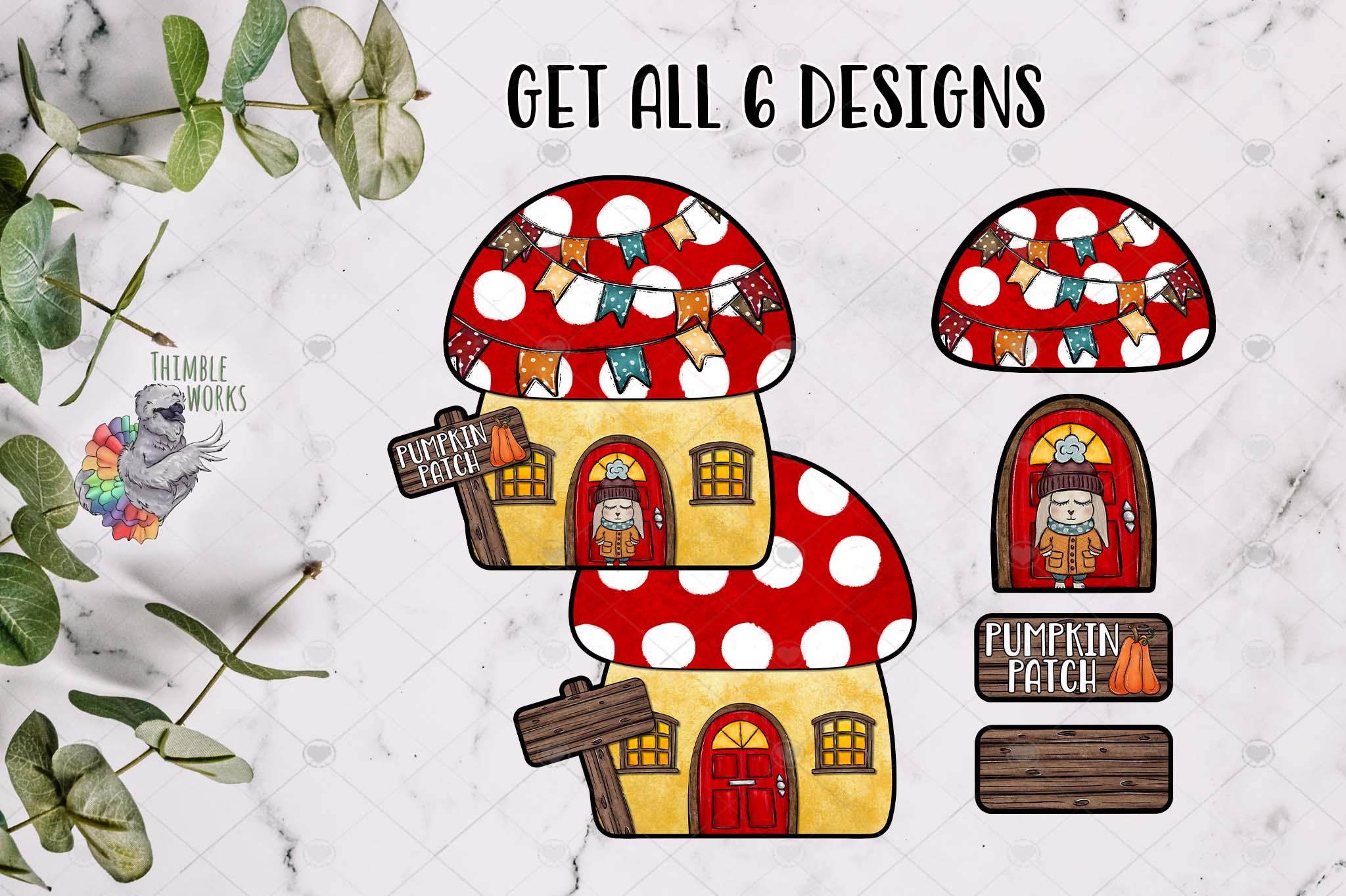 Fall Interchangeable Mushroom Design