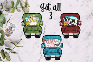 Farm Animals Truck Design Bundle