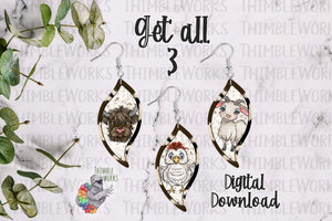 Farm Animal Swirl Design Bundle